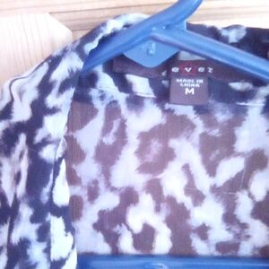 Eve Black and White Animal Print Blouse